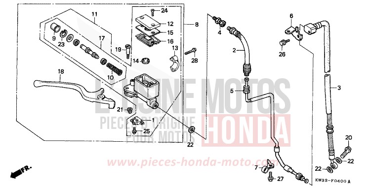 VORDERRADBREMSE von Dominator 250 FIGHTING RED (R134) von 1989